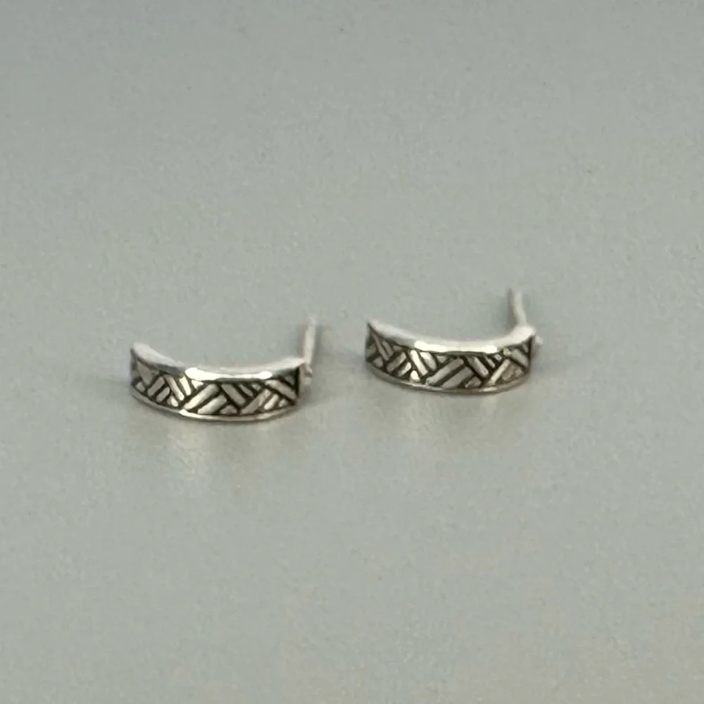 Chic Sterling Silver Tiny Huggie Hoops - Delicate Half Hoop Earrings